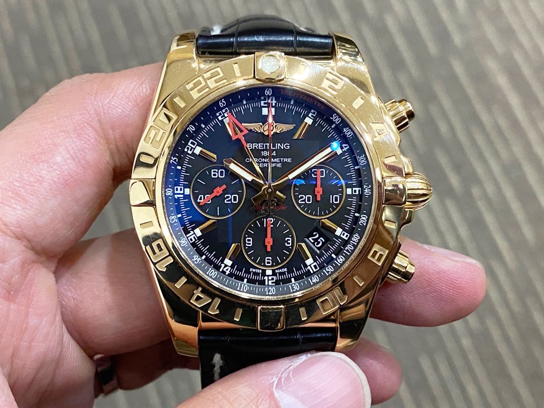 Breitling chronomat 44 gmt rose gold best sale