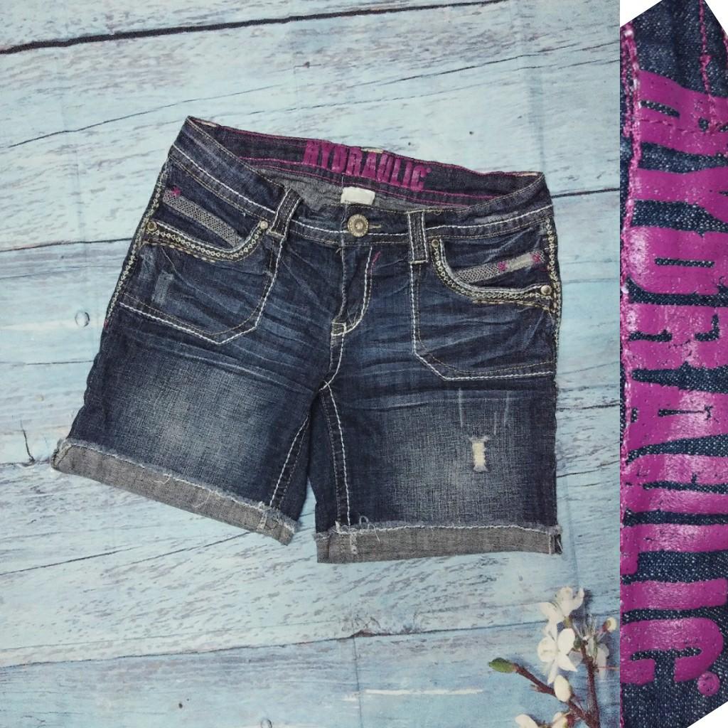 hydraulic denim shorts