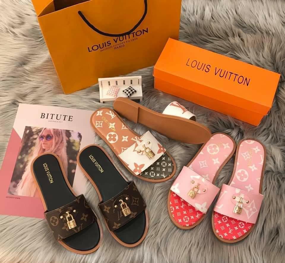 LV sandals, Women's Fashion, Footwear, Sandals on Carousell