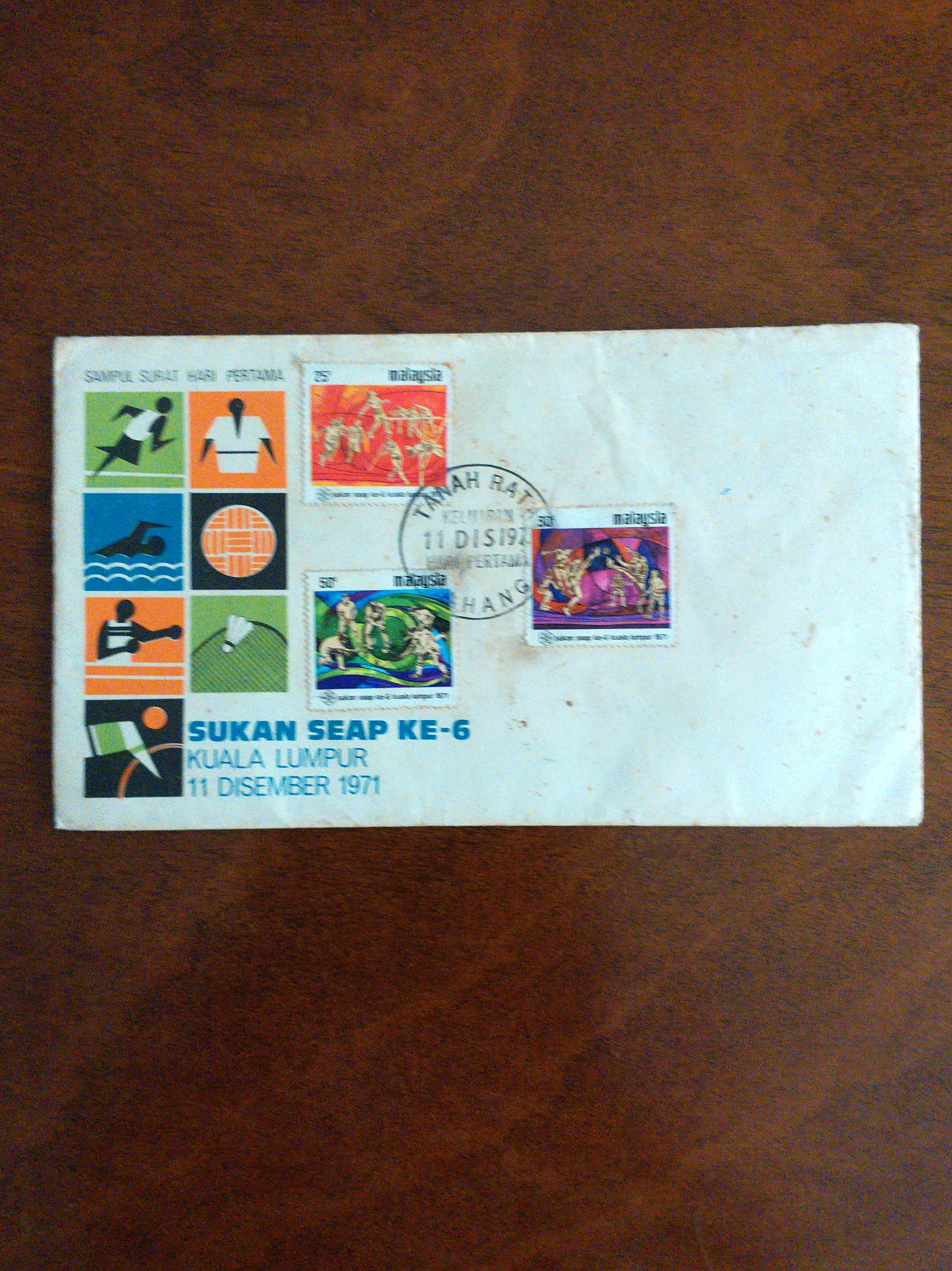 Malaysia First Day Cover 6th Seap Games 1971 Vintage Collectibles Stamps Prints On Carousell