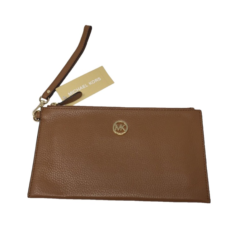 Michael kors fulton shop lg zip clutch