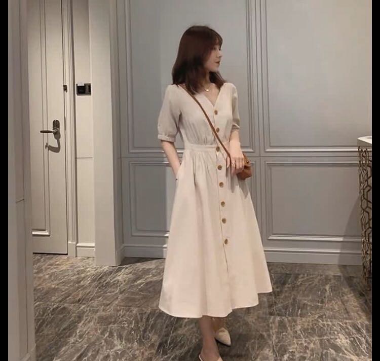 Korean midi dress sales
