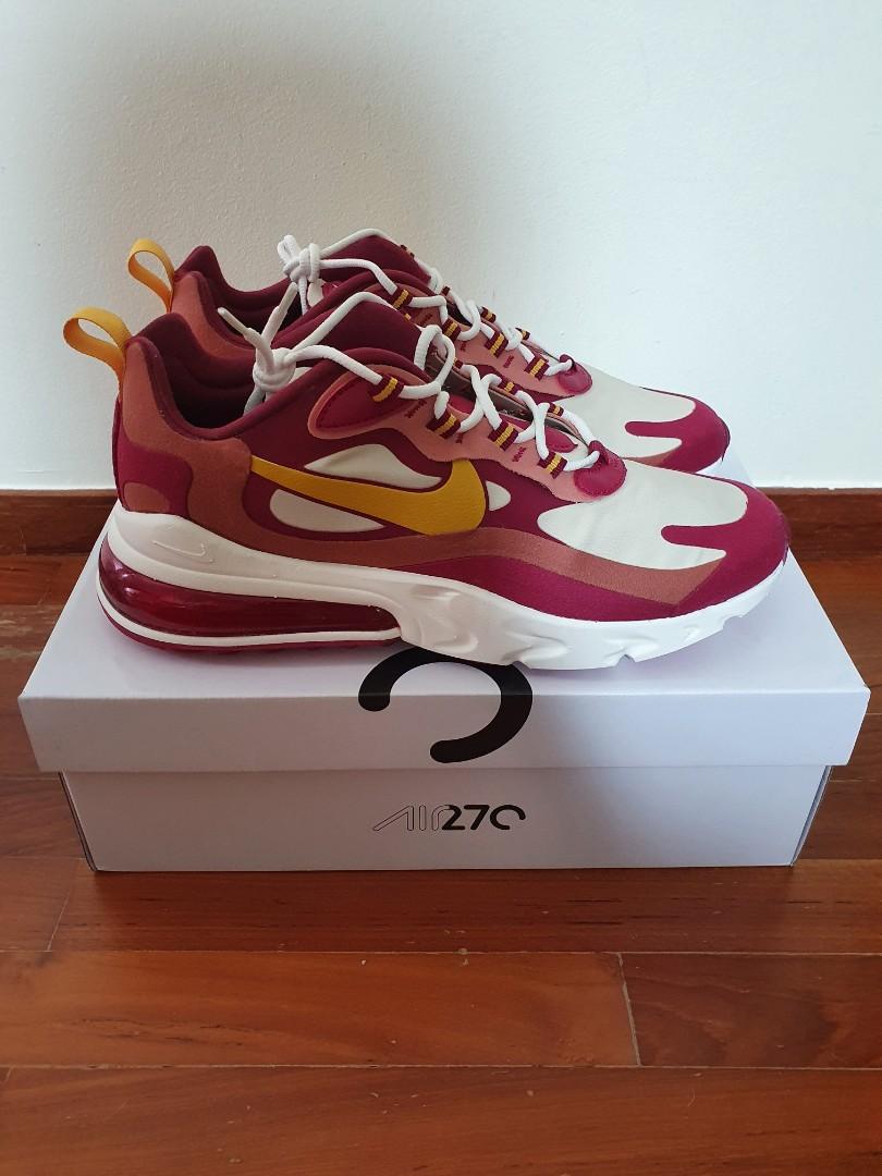 Nike Air Max 270 React Noble Red Men s Fashion Footwear Sneakers on Carousell