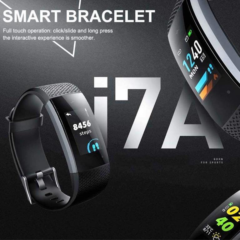 Nrkin Fitness Tracker I7A Smart Bracelet with 0.96 Inch Color