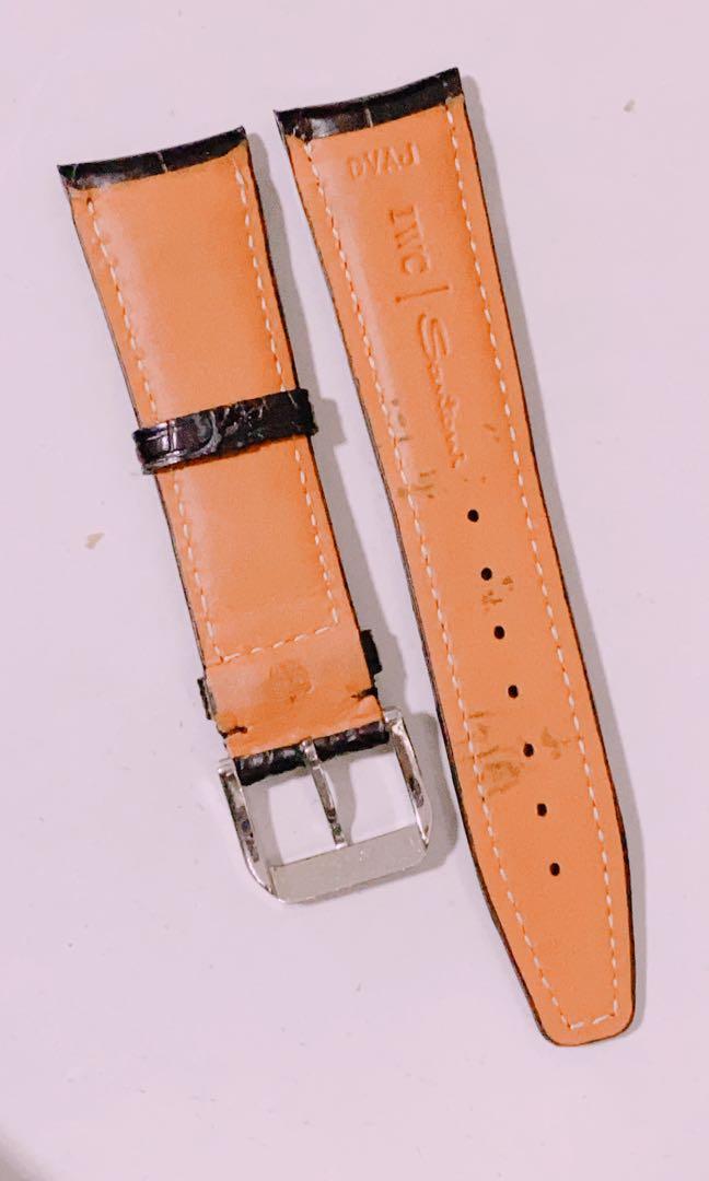 Original Santoni IWC Leather Watch Strap, Luxury, Watches on Carousell
