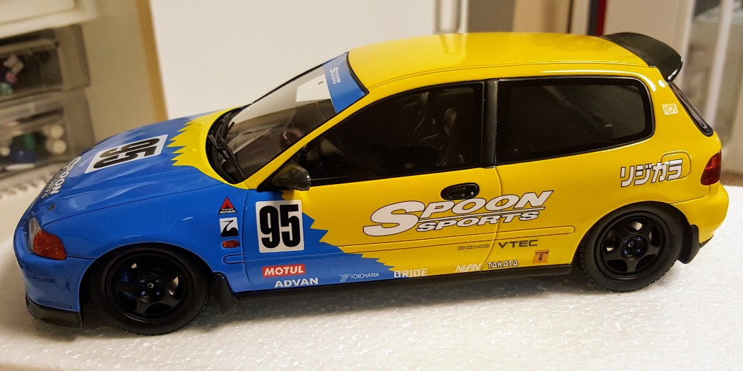 Otto Models ~ Honda Civic EG6 SIR II Spoon Yellow 1/18, 興趣及遊戲 