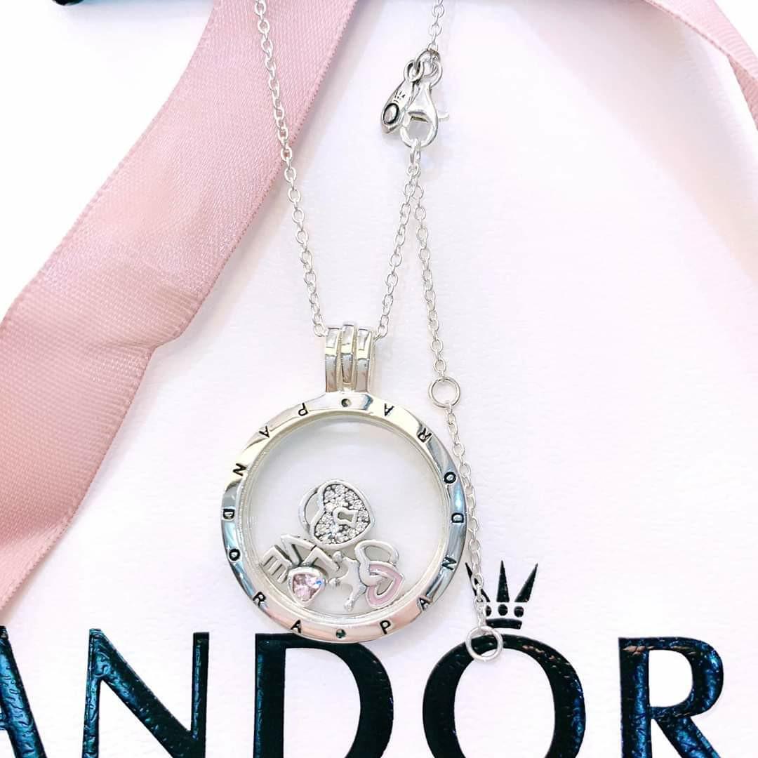 Pandora floating locket necklace, Women 