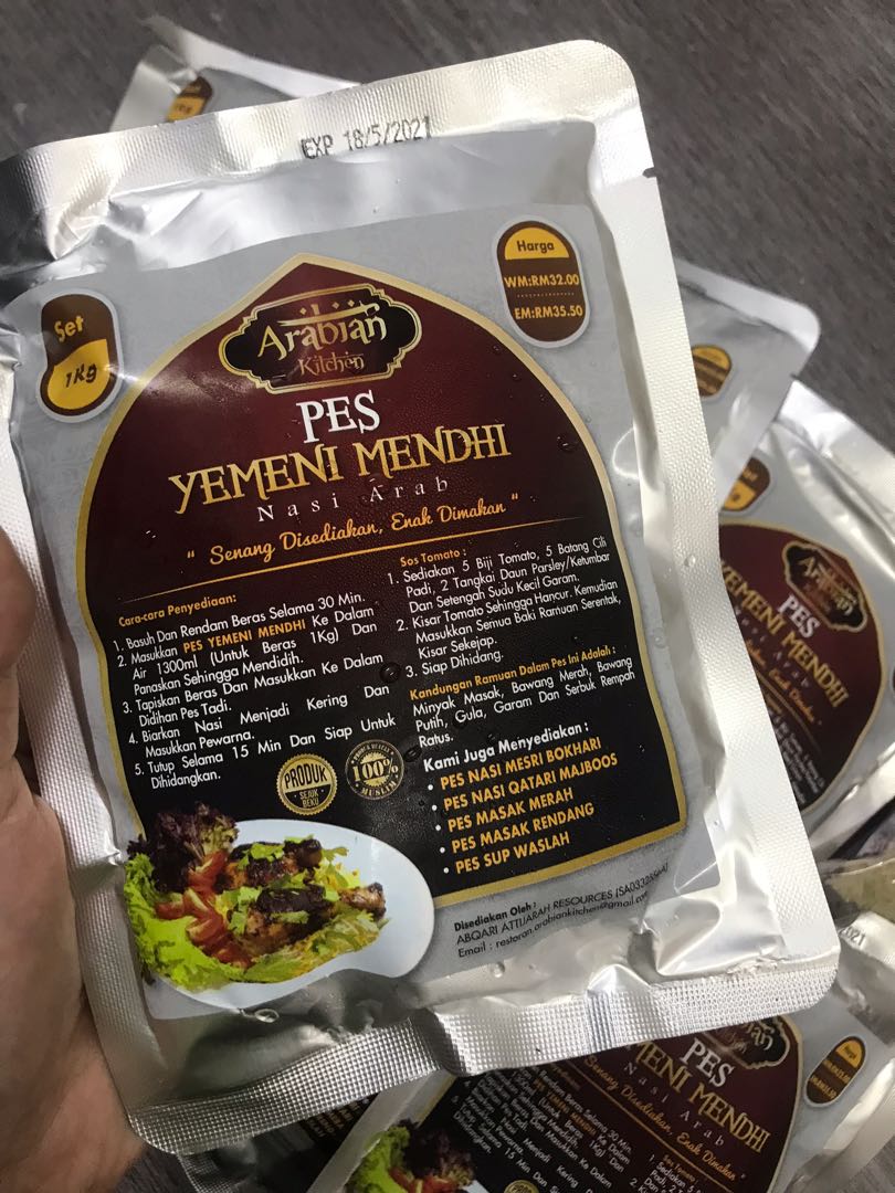 Pes Yemeni Mendhi Nasi Arab Food Drinks Local Delights Halal Main Meals On Carousell