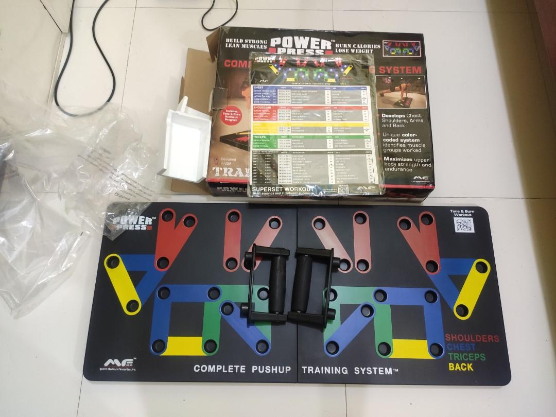 Power Press Push up Training system Sports Equipment Exercise Fitness Cardio Fitness Machines on Carousell