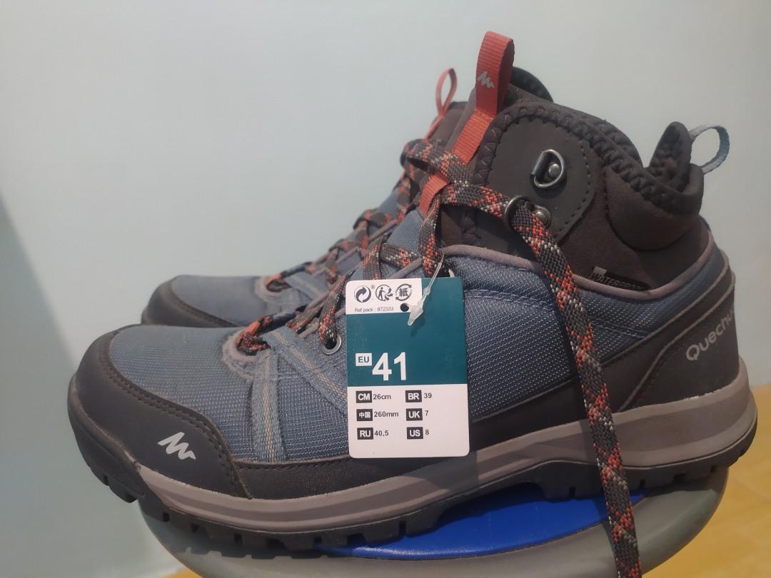 Sepatu Hiking Sepatu Trekking Sepatu Gunung Sepatu Outdoor Quechua Nh300 By Decathlon Size 41 26cm Olah Raga Baju Olahraga Di Carousell