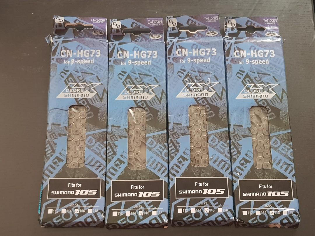 Shimano HG73 Chain 9 speed Sports Equipment Bicycles Parts