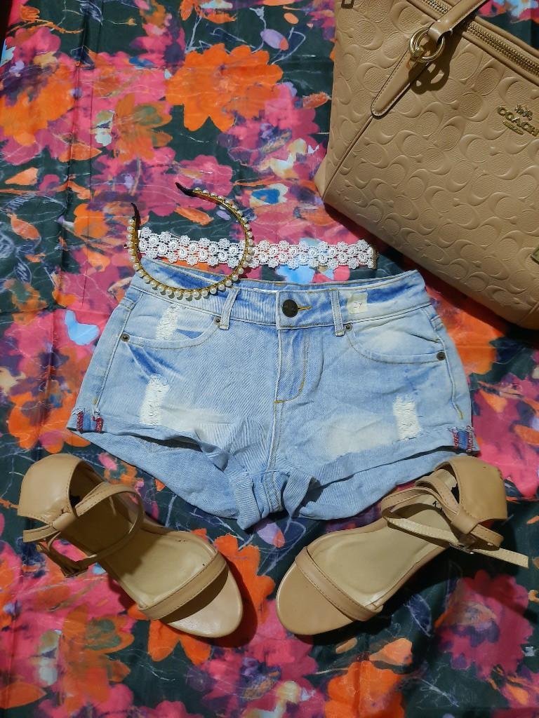 light blue jean shorts womens