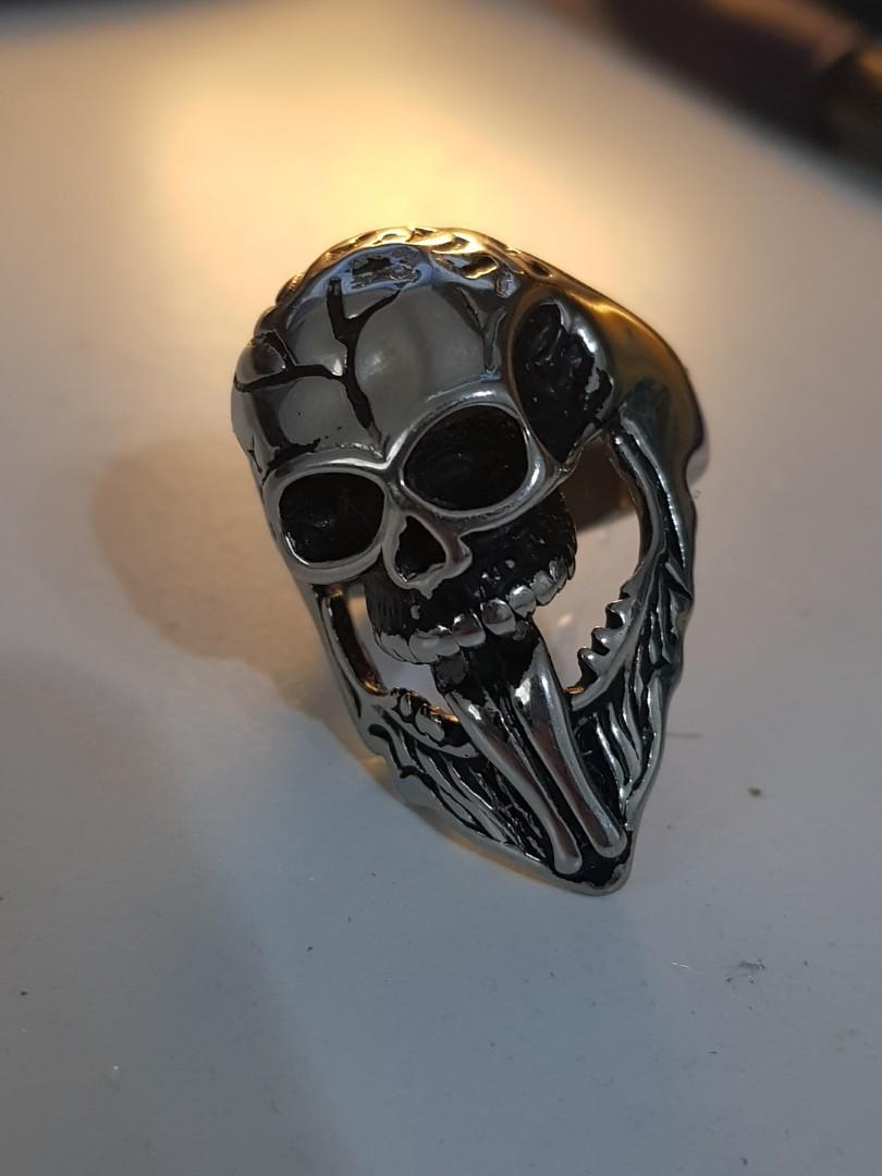 Skull Ring Stainless Large Size For Men Women S Fashion Jewellery Rings On Carousell