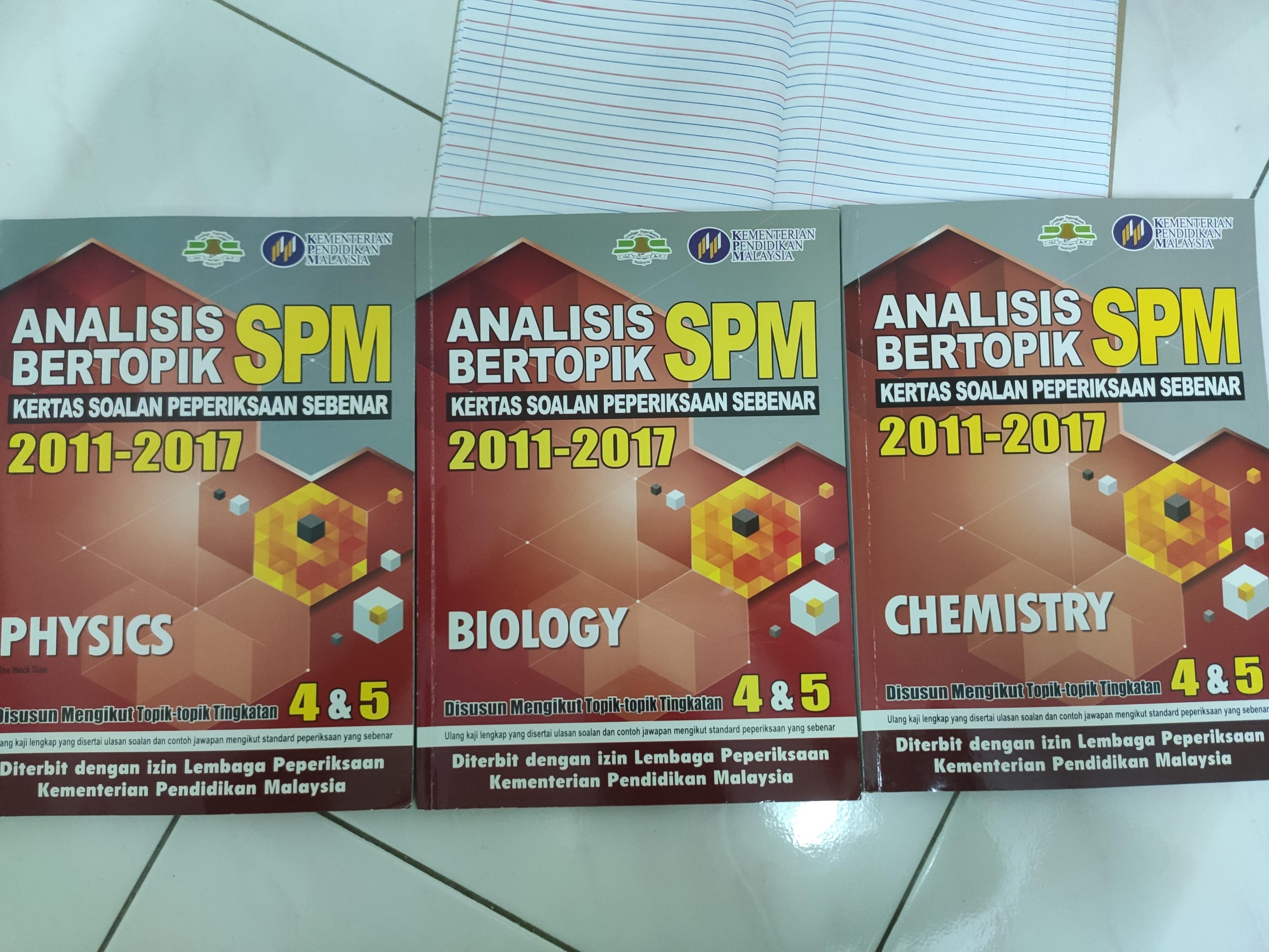 Spm Past Years Questions Bio Che Phy Kpm Malaysia Books Stationery Books On Carousell