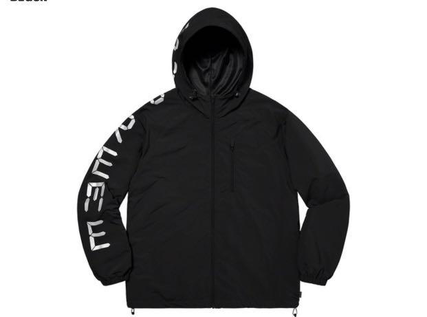 supreme digital logo hooded sweatshirt black