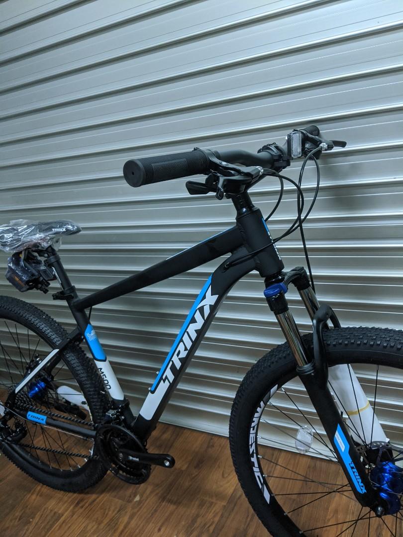 Trinx M500 Elite Mountain Bike 27.5" (Matte Black Blue White), Sports