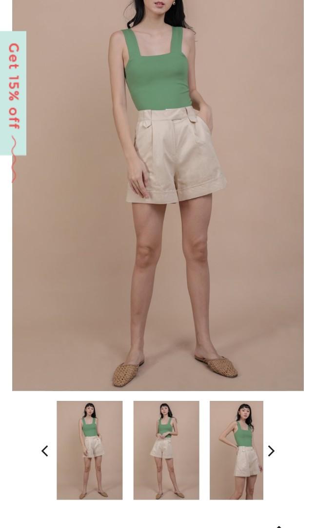 TTR Luna Basic Top Fern & Nude in S, Women's Fashion, Tops, Sleeveless