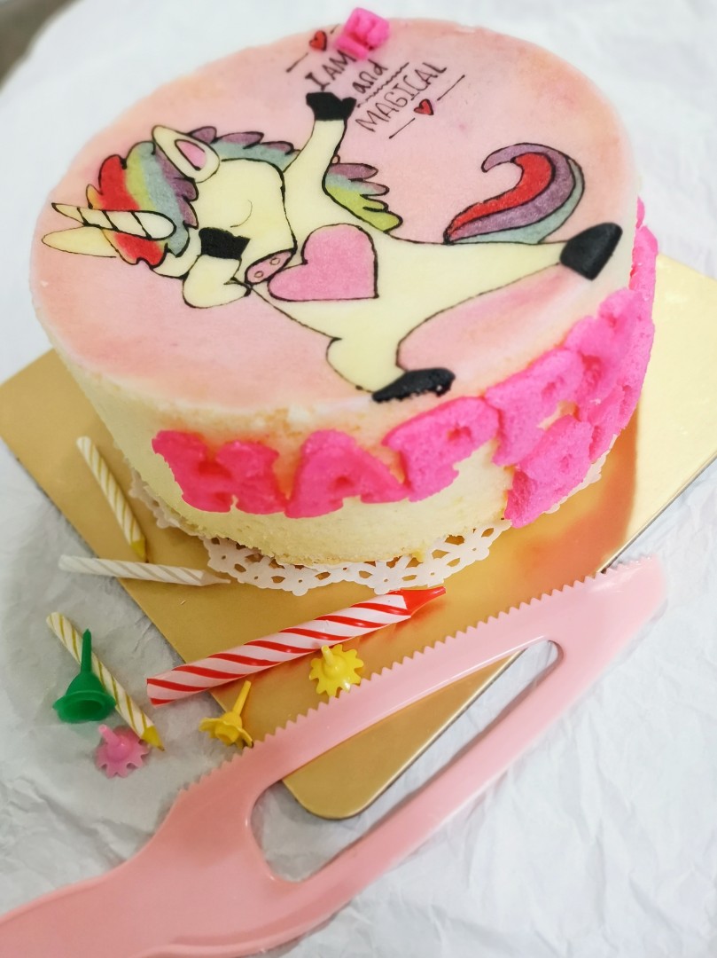 Unicorn Cream Cheese Chiffon 6 Food Drinks Baked Goods On