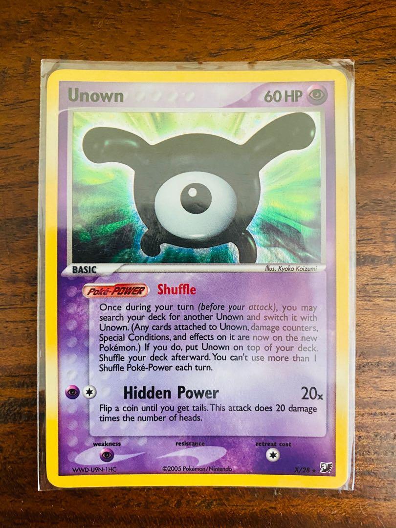 Unown X Rare Pokemon Card Toys Games Board Games Cards On Carousell