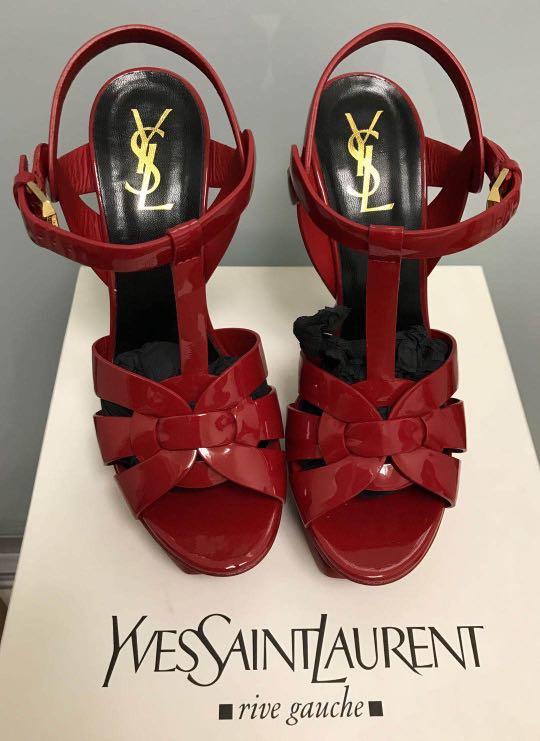Ysl tribute shop heels red