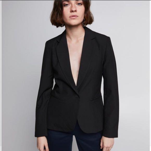 zara womens black blazer