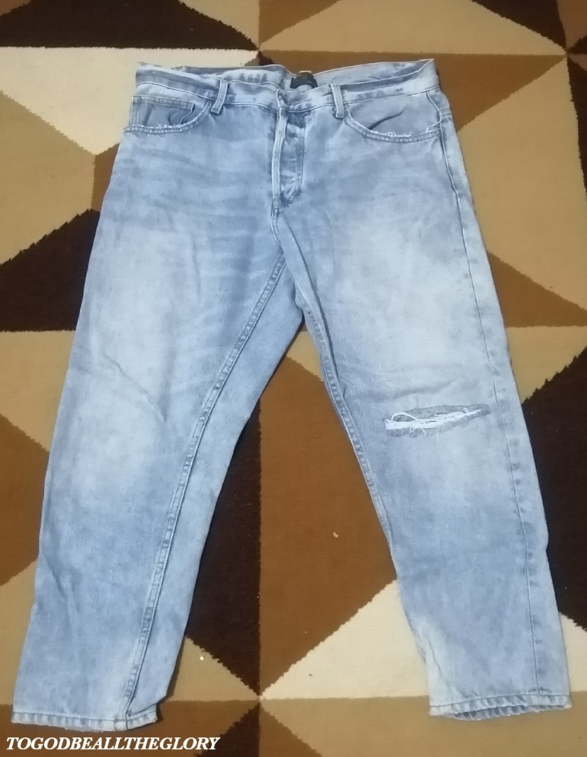 zara slit jeans