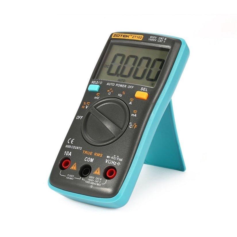 ZOTEK ZT102 Mini 6000 Counts Digital Multimeter AC/DC Voltage Current ...