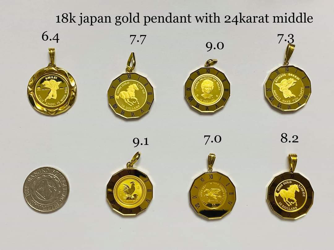 18K Japan Gold combi w/ 24K Gold Pendant VVSPL