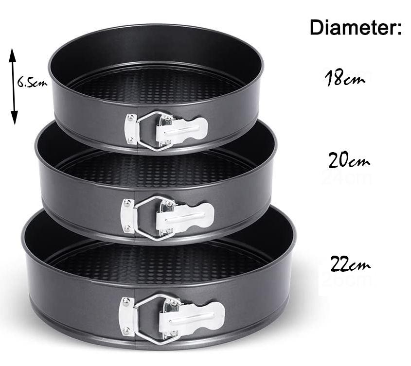 3pcs round springform pan 7 inch 8 inch round cake pan baking tin, Home