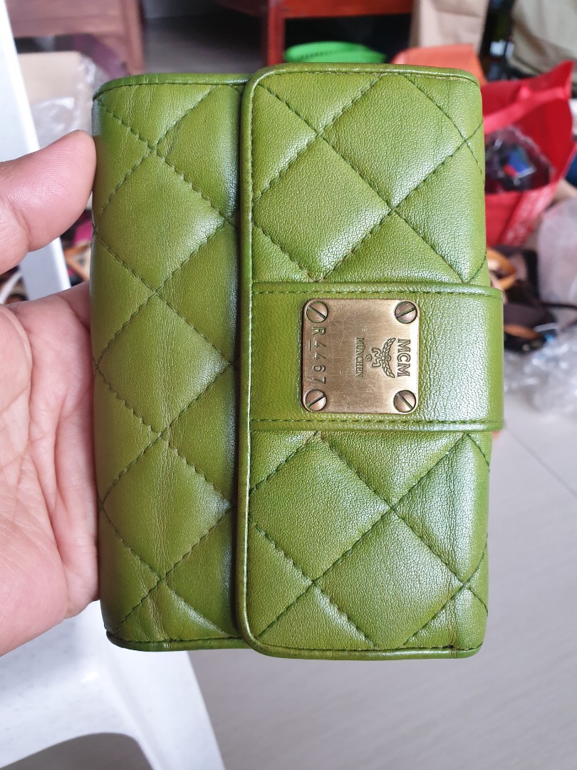 MCM Green Wallets for Women