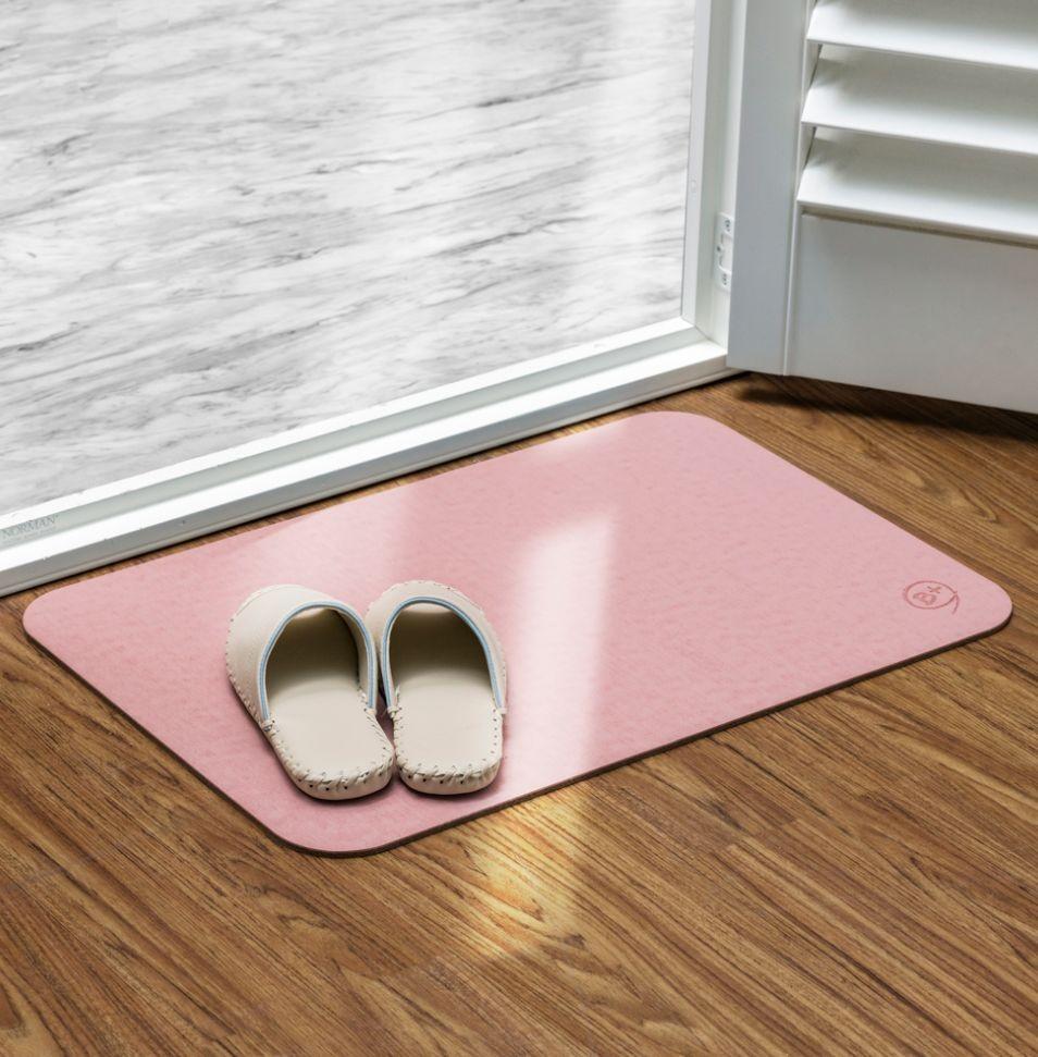 日本熱賣 軟式珪藻土吸水地墊 藍色 粉紅40x60cm 傢俬 家居 家居裝飾 地氊 Carousell