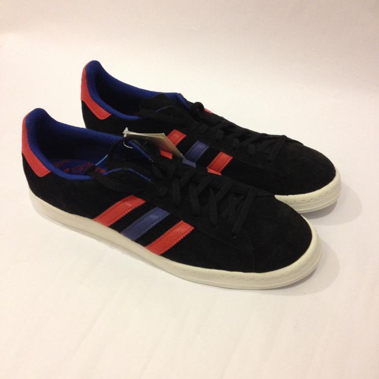 Adidas Campus 80 S Black Red Blue Us10 5 Men S Fashion Footwear Sneakers On Carousell