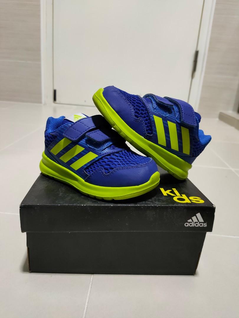 blue adidas kids shoes