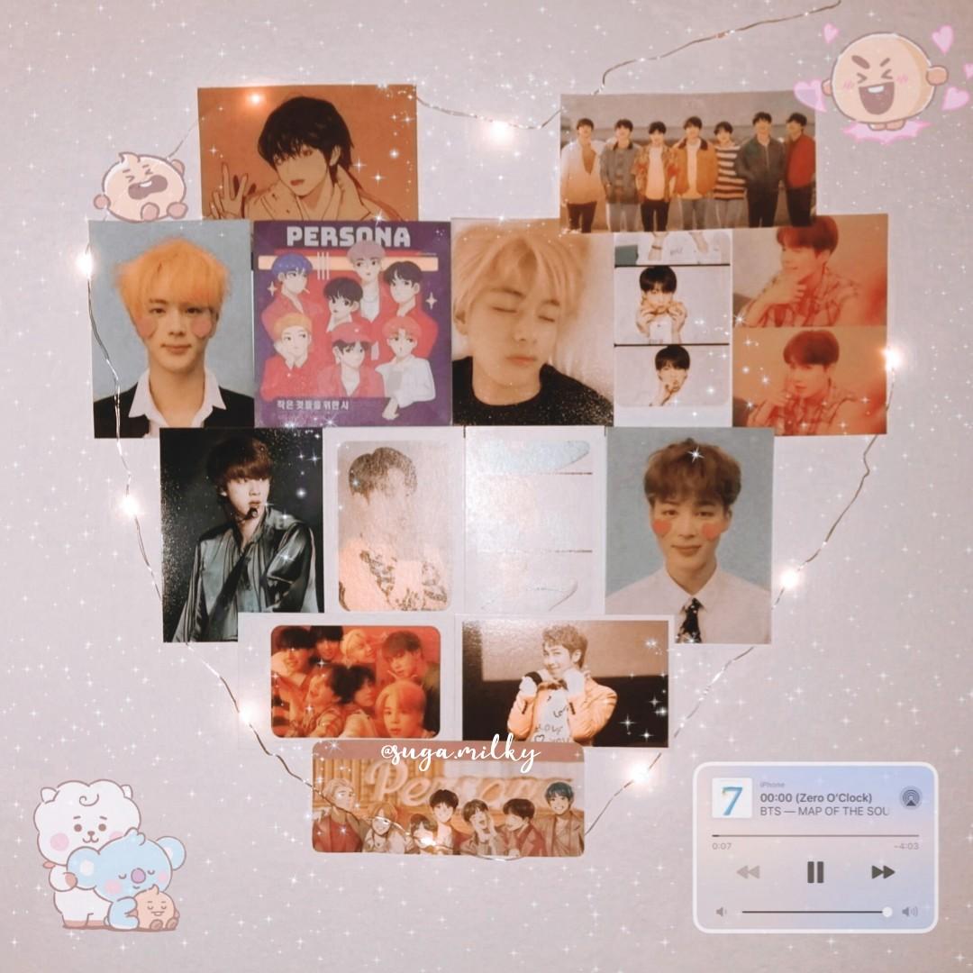 Promotion Bts Aesthetic Vsco Style Wall Photo With Fairy Light K Wave On Carousell
