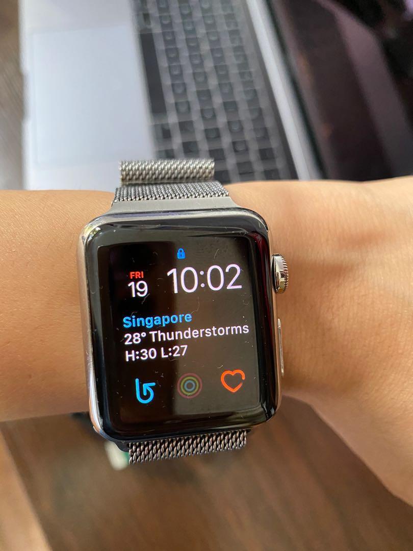 Apple Watch 38mm 1st Generation Stainless Steel For Women Luxury Watches On Carousell