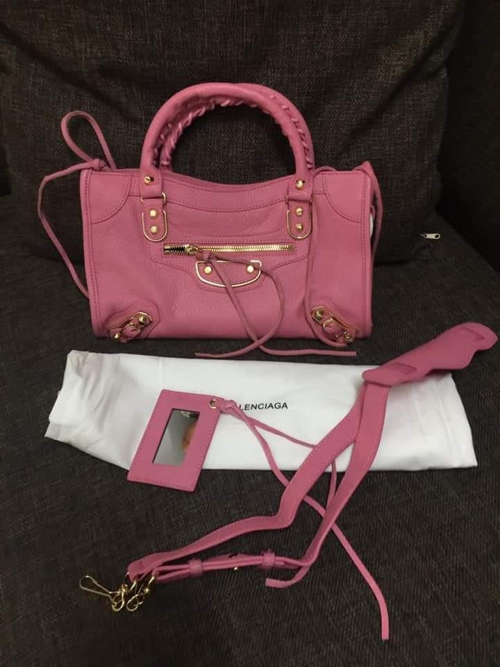 Balenciaga City Pink, Luxury, Bags on