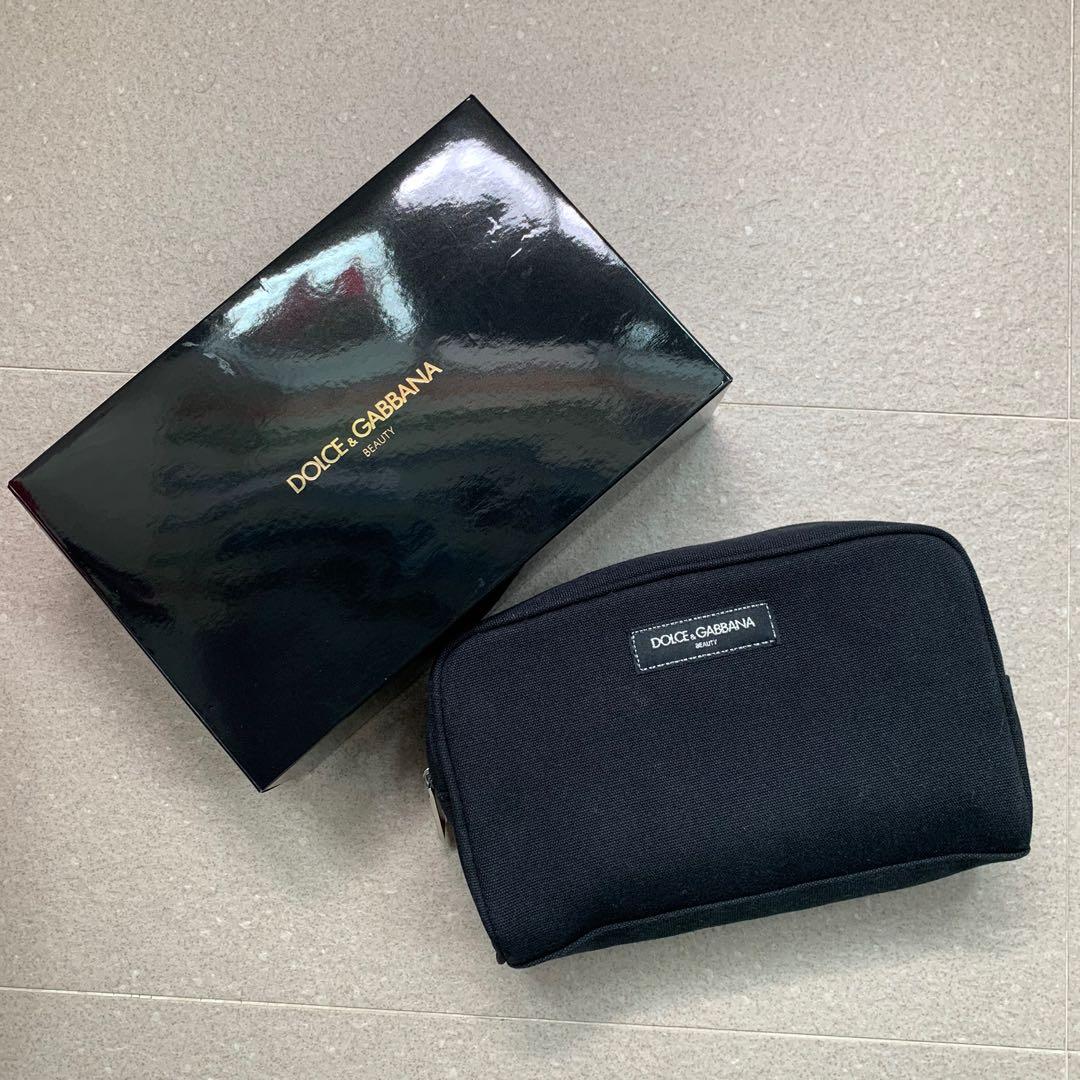 dolce and gabbana black makeup bag