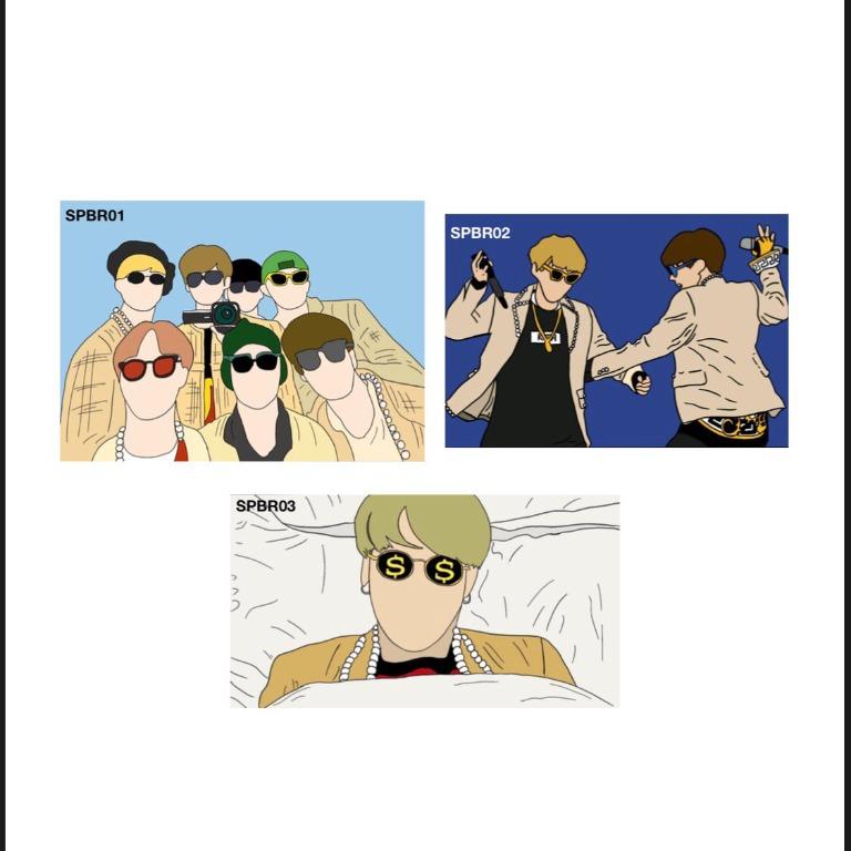 Bts Spine Breaker Stickers Entertainment K Wave On Carousell