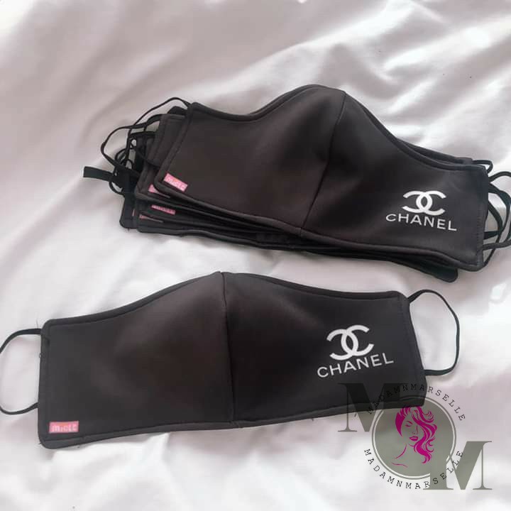 Custom Name Brand Inspired Chanel Face Shield  Kida Clothing