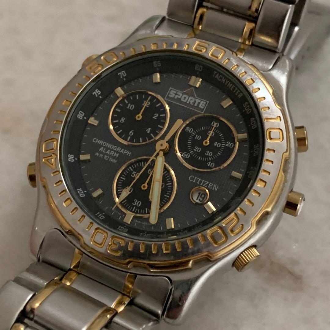Citizen quartz chronograph alarm top