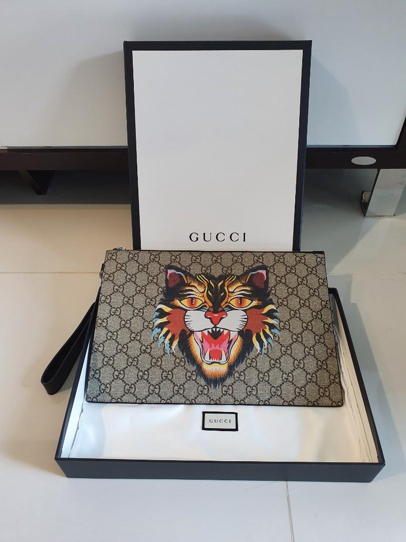 clutch GUCCI Tiger Original Barang Mewah Tas Dompet di Carousell