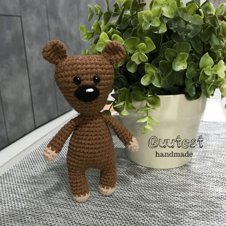 Crochet Teddy (Mr Bean), Hobbies & Toys, Stationery & Craft, Handmade Craft  on Carousell