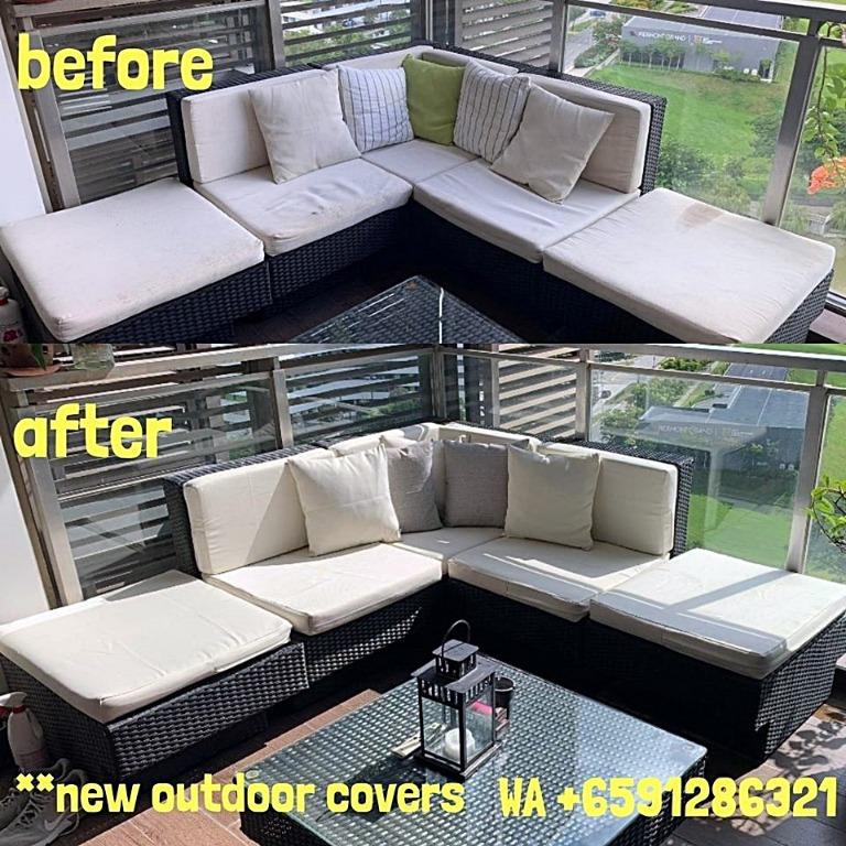 Custom Made Outdoor Furniture Fabric Sofa Covers Waterproof Water Resistant Home Services Others On Carousell