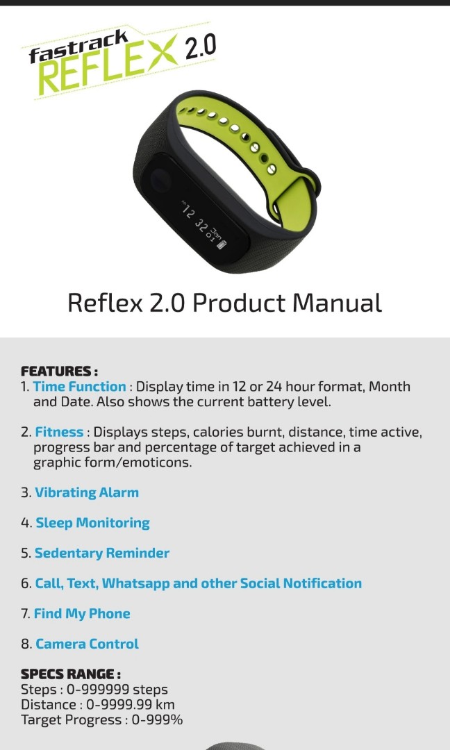 Fastrack reflex 2.0 sleep tracker best sale