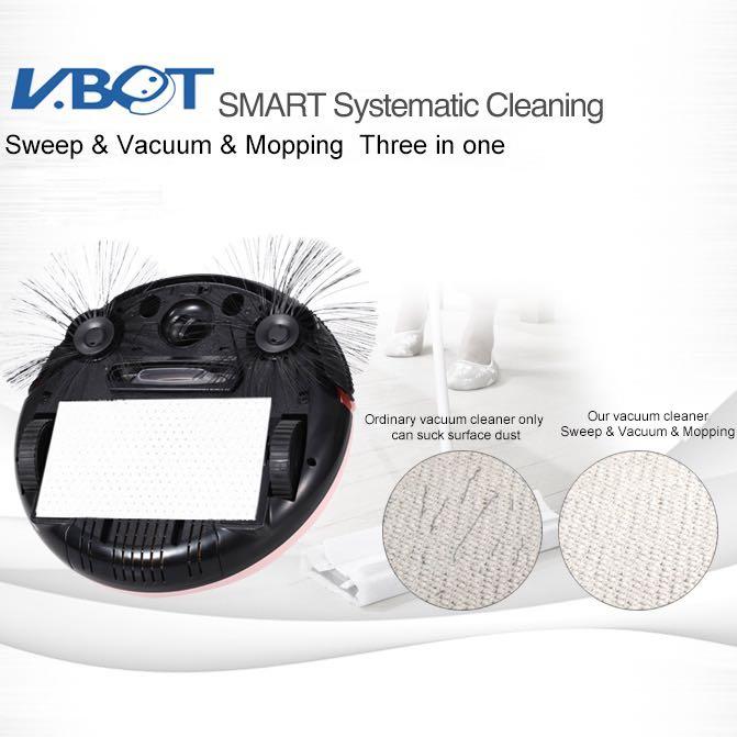 Vbot T270 Robot Vacuum Cleaner (Red), TV & Home Appliances, Vacuum