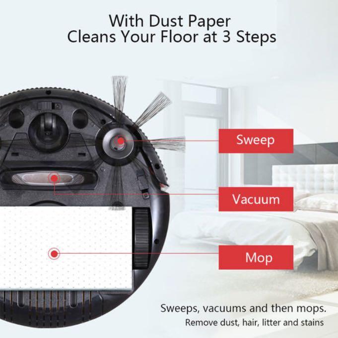 Vbot T270 Robot Vacuum Cleaner (Red), TV & Home Appliances, Vacuum