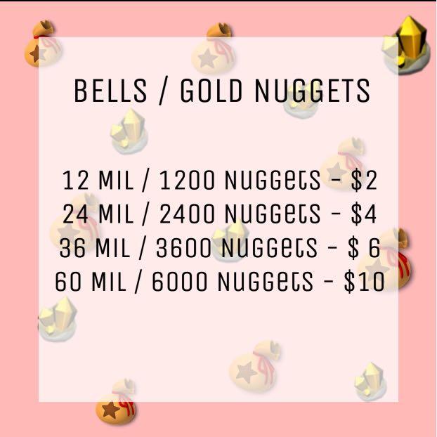 Gold Nuggets Animal Crossing New Horizons ACNH, Video Gaming, Video