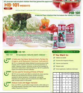 HB 101 All Purpose Natural Plant Vitalizer - Singapore Hb-101 HB101