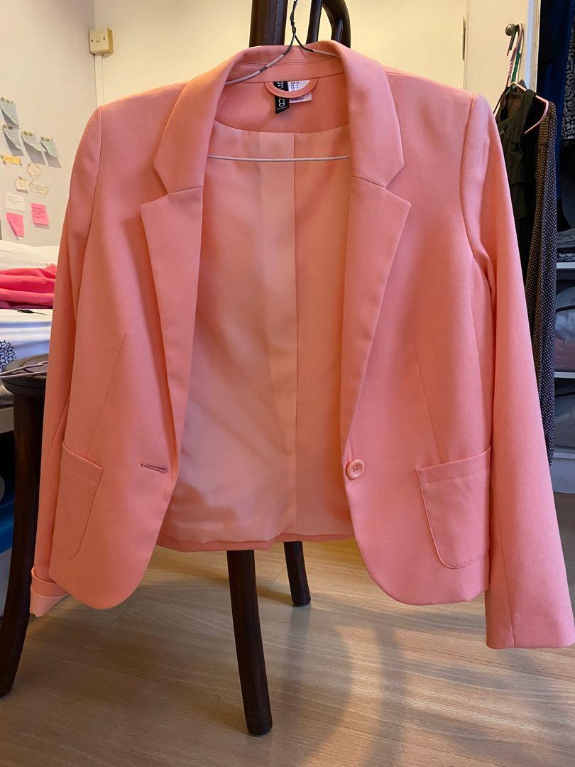 coral pink blazer