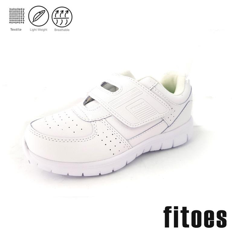white canvas shoes with velcro